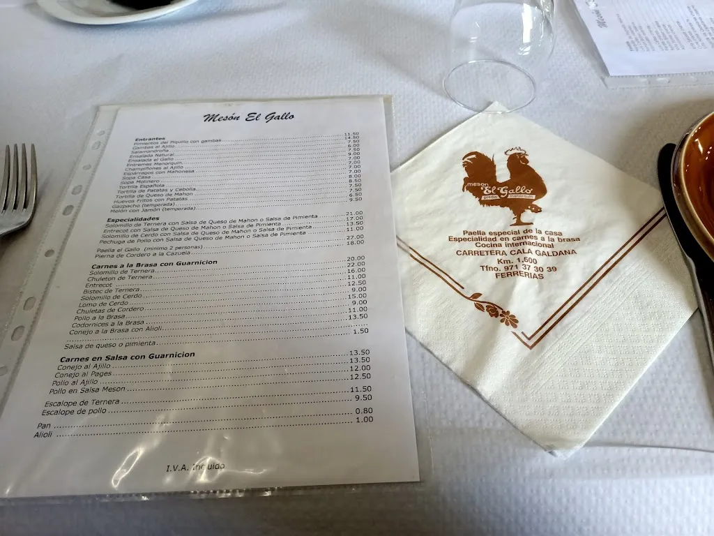 Menu_El Gallo_Ferreries_image_1