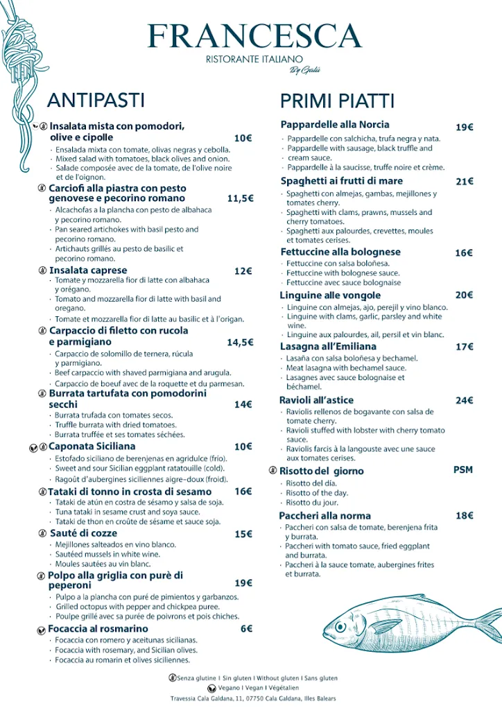 Menu_Francesca Ristorante Italiano_Ferreries_image_1