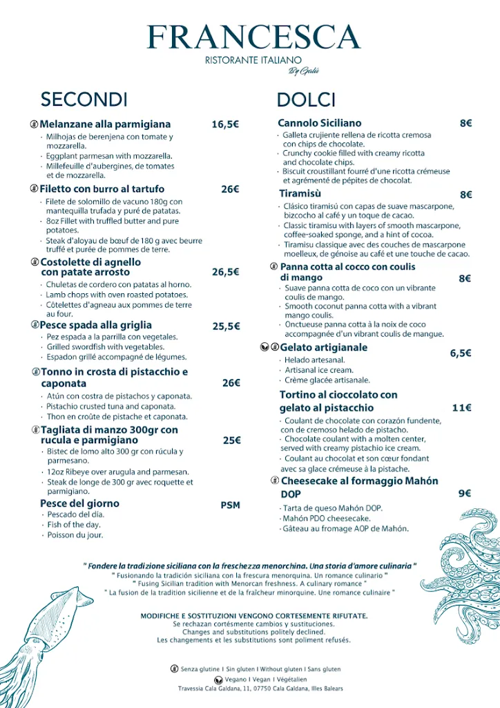 Menu_Francesca Ristorante Italiano_Ferreries_image_2