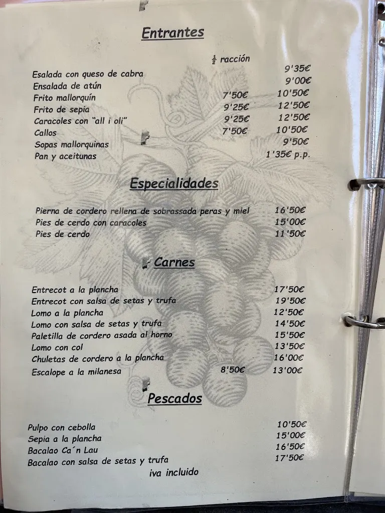 Menu_Restaurant Celler Can Lau_Lloseta_image_1