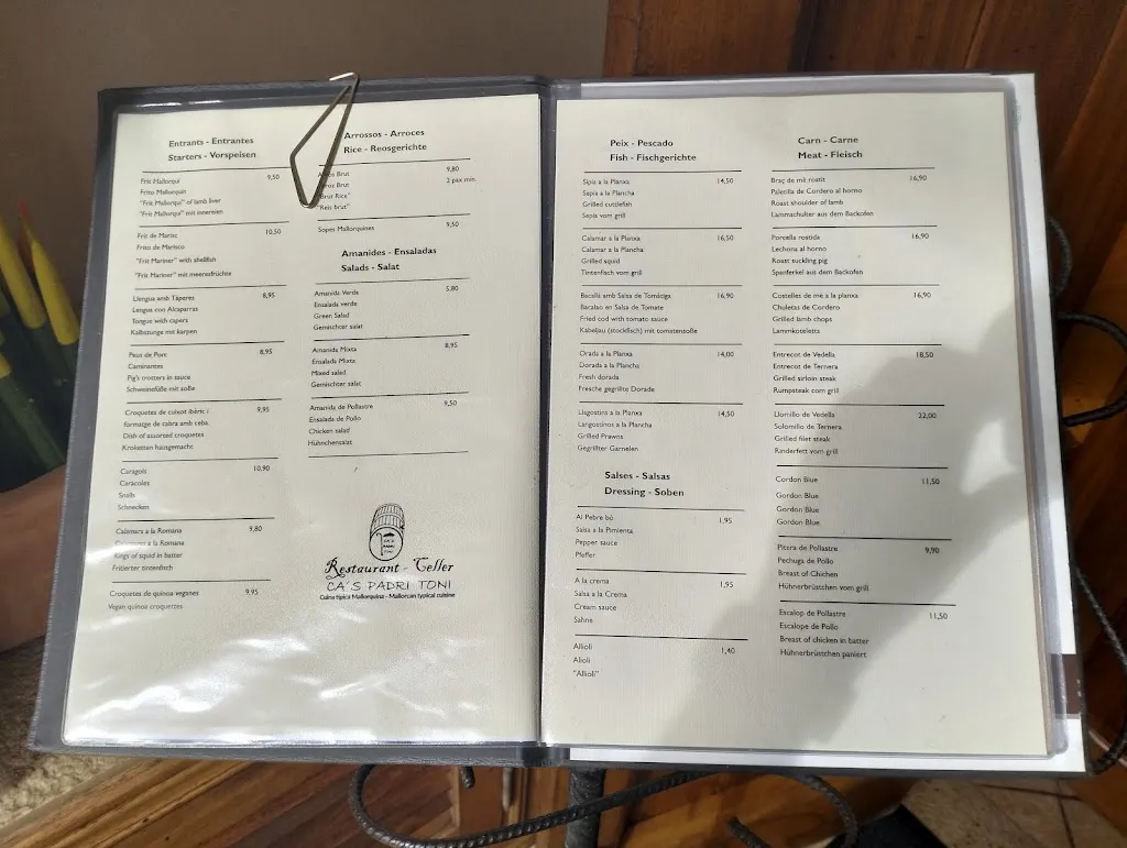 Menu_Restaurant-celler Cas Padrí Toni_Maria de la Salut_image_1