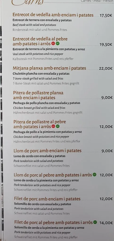 Menu_Restaurant Sa Canyeta_Maria de la Salut_image_2