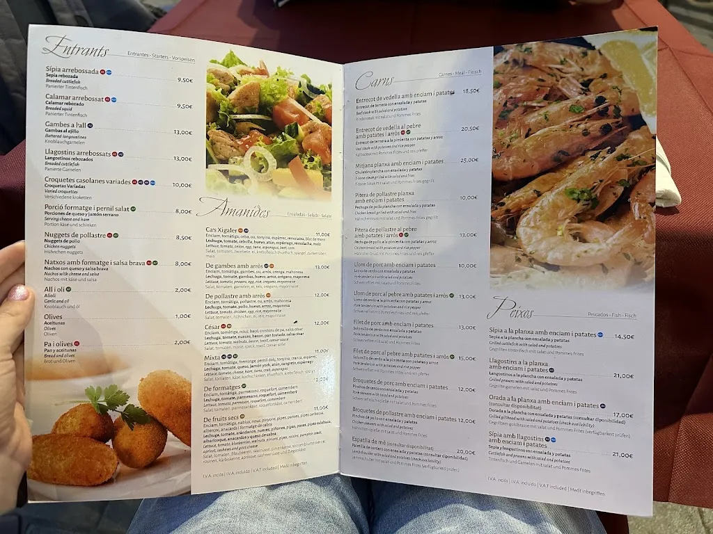 Menu_Ca's Xigaler. Cafeteria Restaurant_Maria de la Salut_image_2