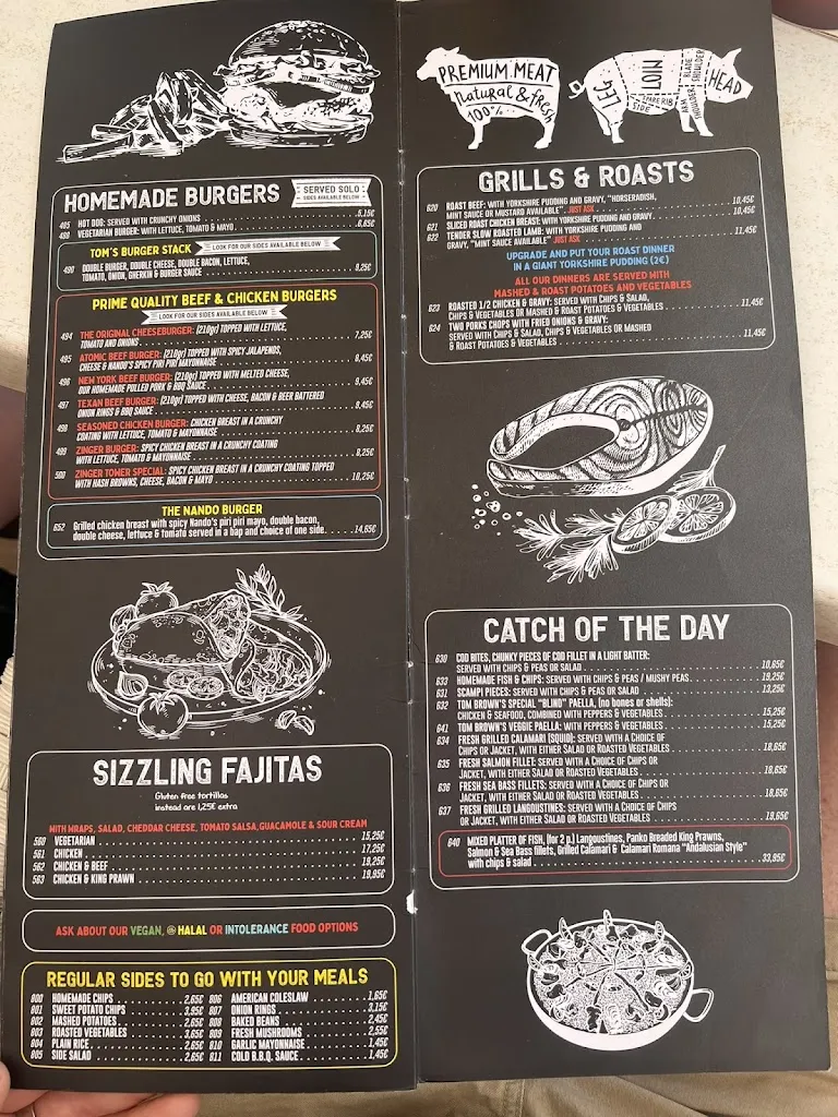 Menu_Tom Brown's_Magaluf_image_2
