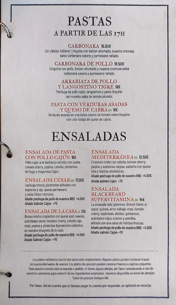 Menu_Blackbeard´s Beach Bar & Grill_Magaluf_image_4