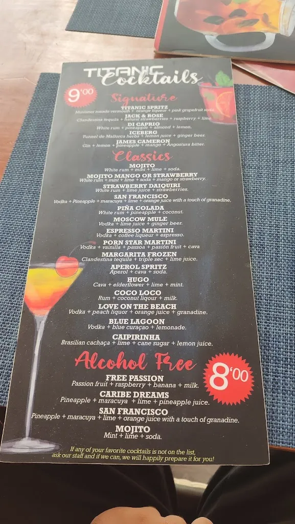 Menu_Restaurant Titanic | Restaurant & Bar Magaluf_Magaluf_image_2