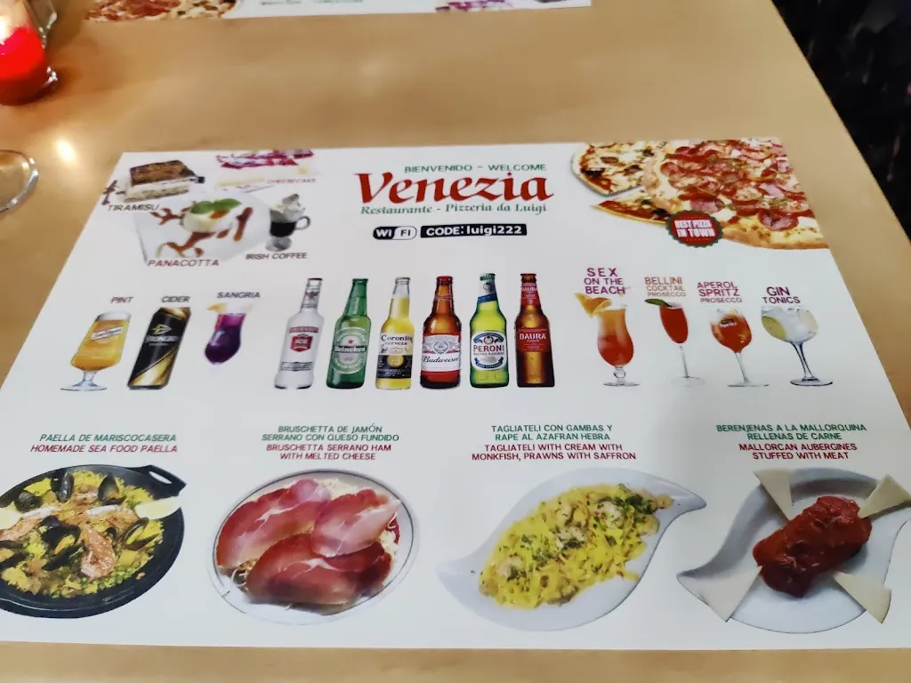 Menu_Restaurante Pizzería Venezia Da Luigi_Magaluf_image_1