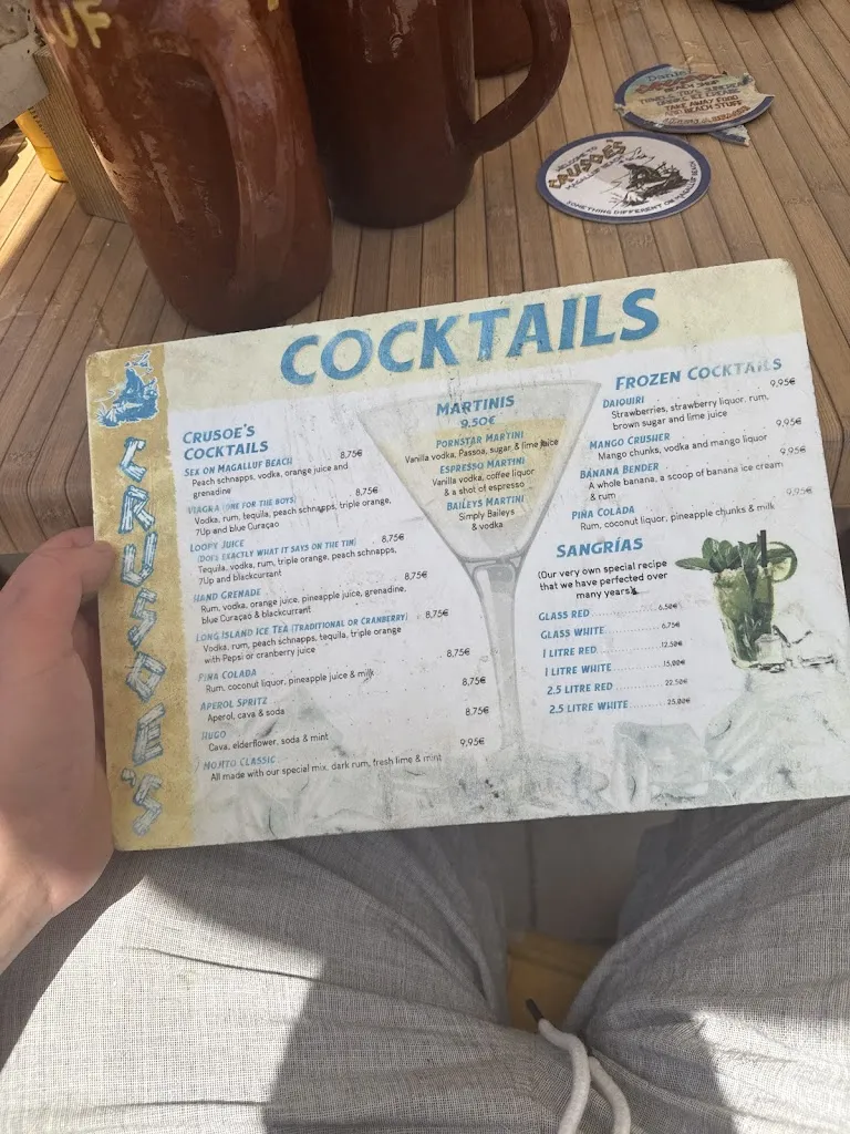 Menu_Robinson Crusoes_Magaluf_immagine_2