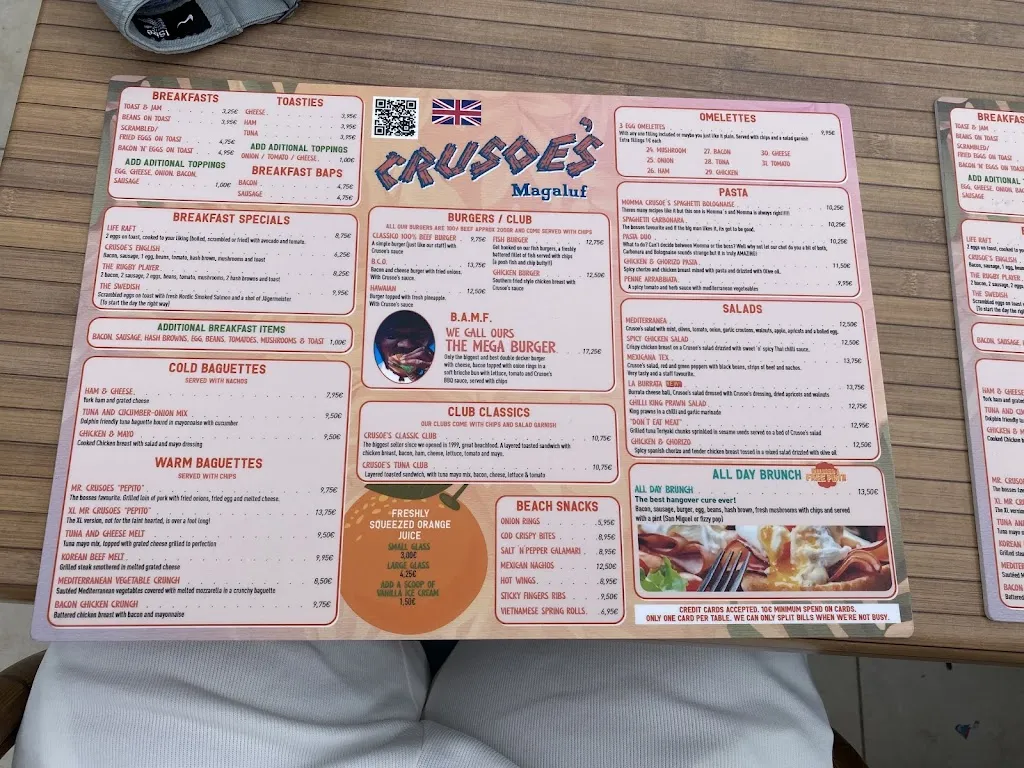 Menu_Robinson Crusoes_Magaluf_immagine_3