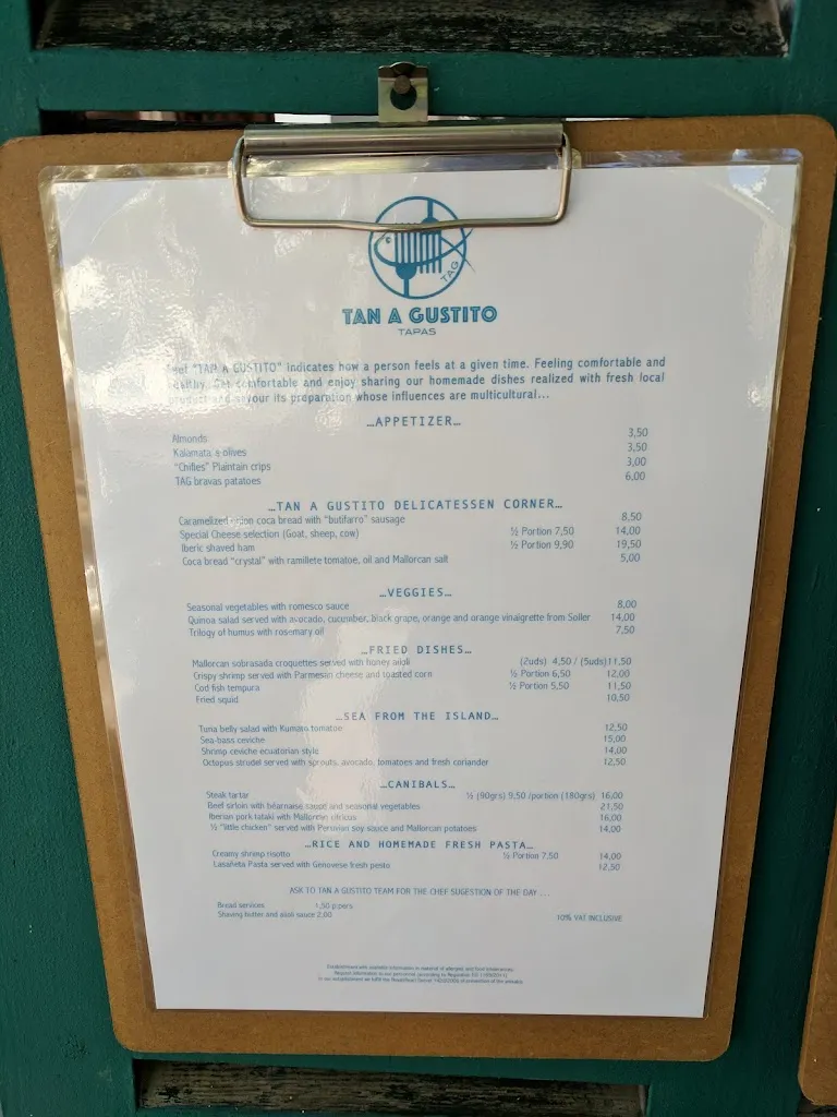 Menu_Tan a Gustito Restaurante_Magaluf_image_2