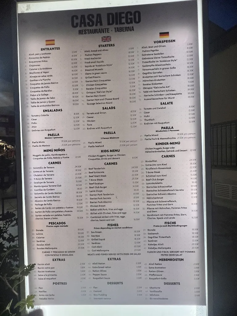 Menu_Casa Diego_Magaluf_image_1