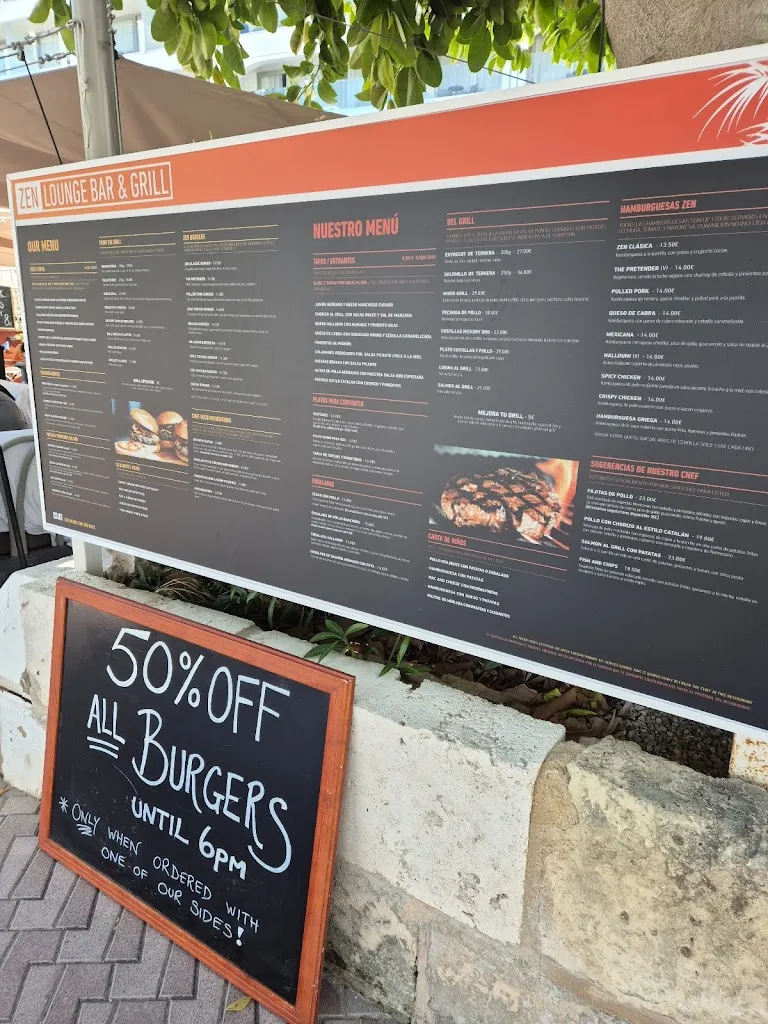 Menu_Zen Lounge Bar and Grill_Magaluf_image_1