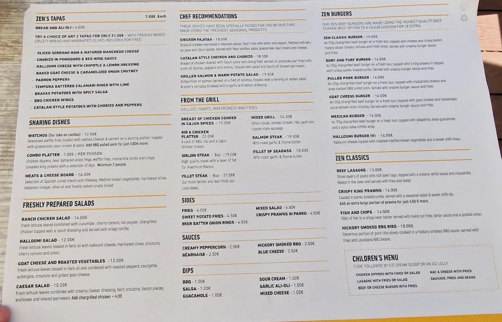 Menu_Zen Lounge Bar and Grill_Magaluf_image_2