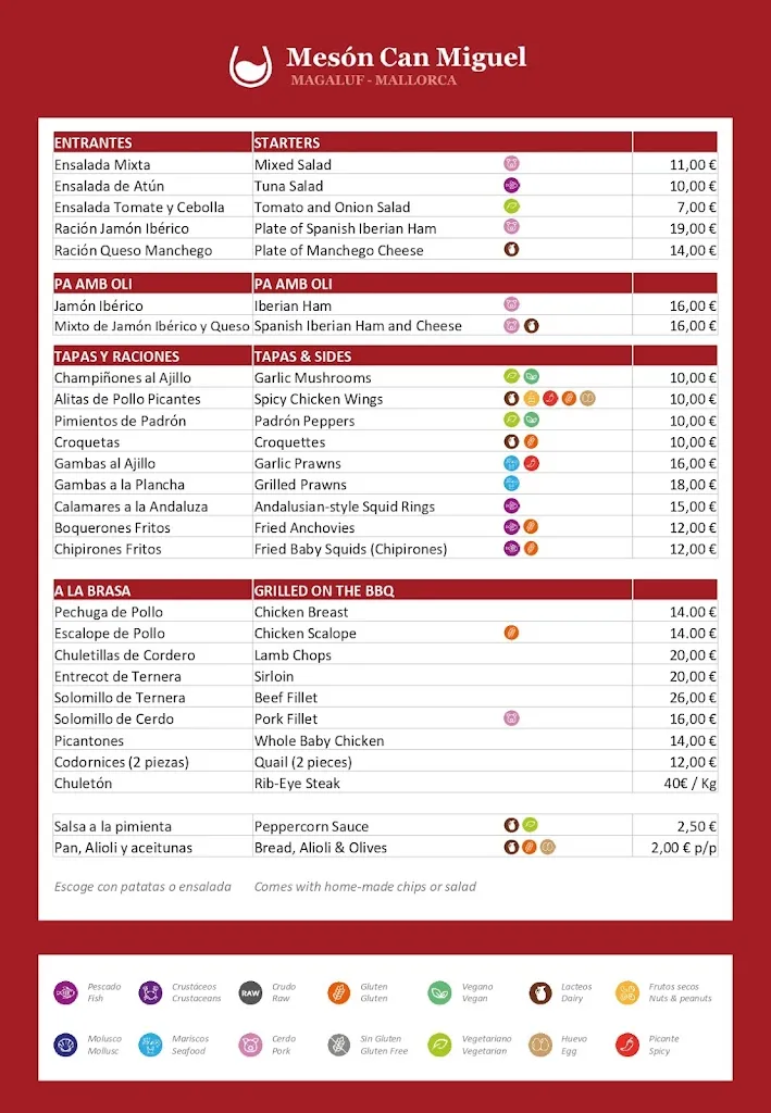 Menu_Mesón Can Miguel_Magaluf_immagine_1