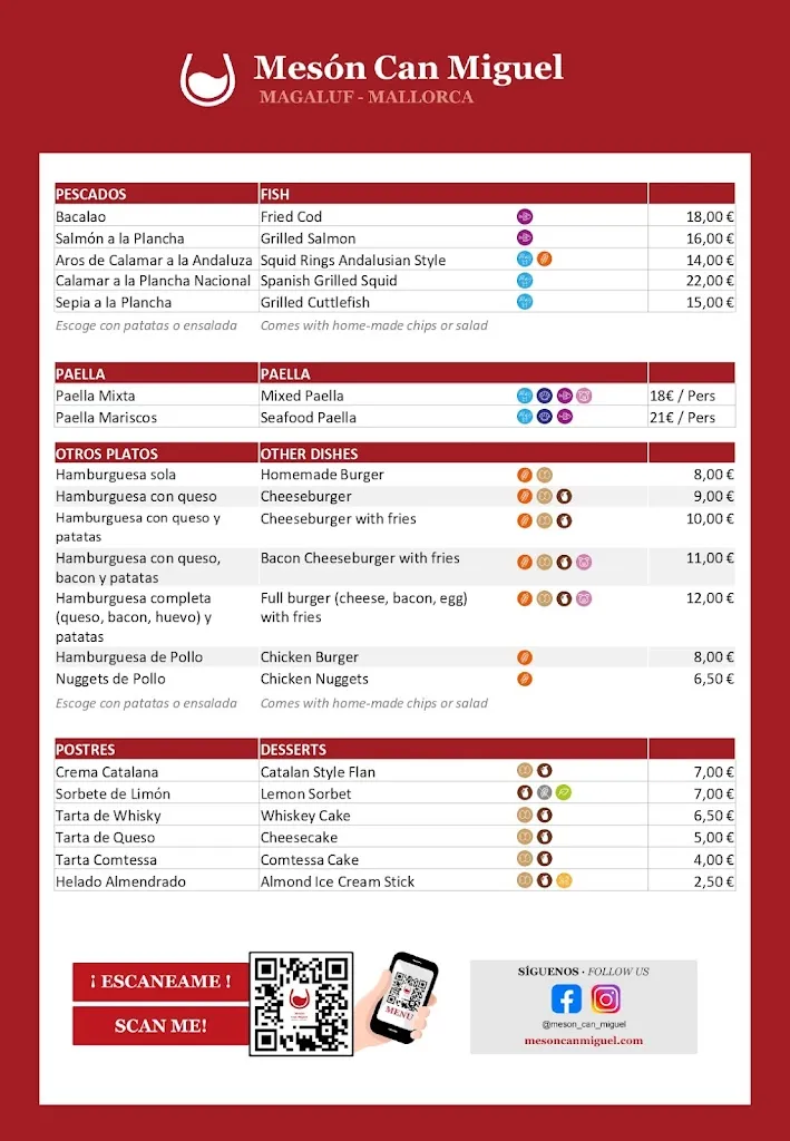 Menu_Mesón Can Miguel_Magaluf_immagine_2