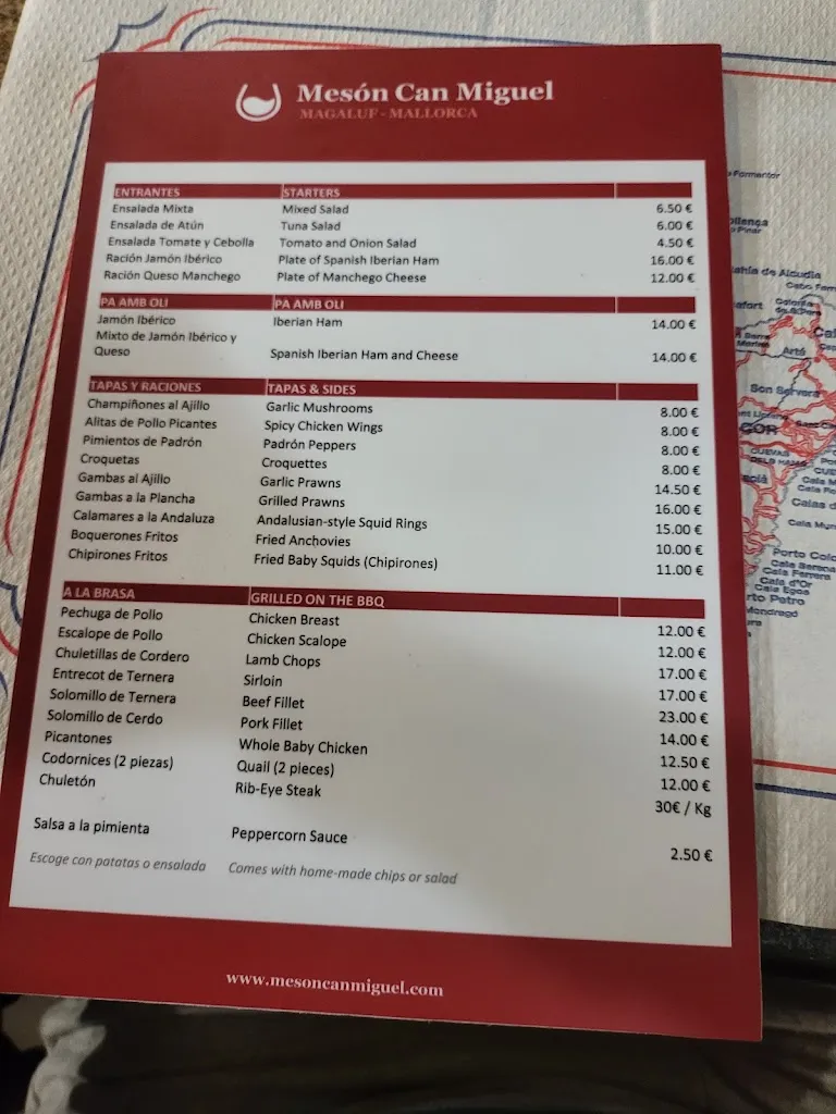 Menu_Mesón Can Miguel_Magaluf_immagine_4