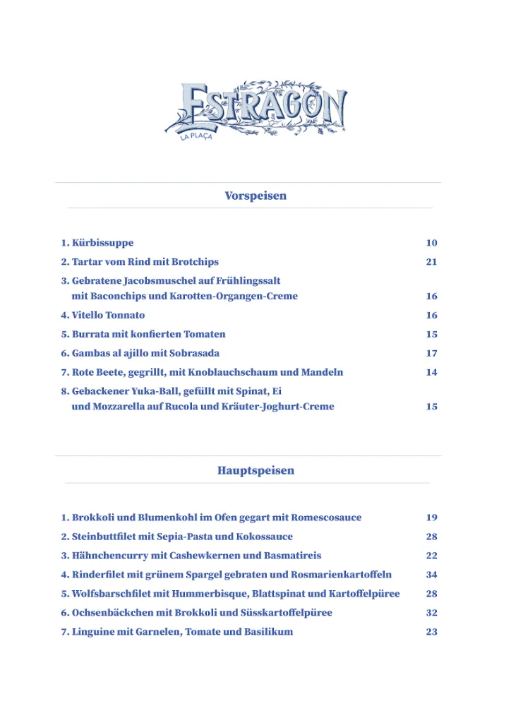 Menu_Restaurant Estragon_Felanitx_image_1