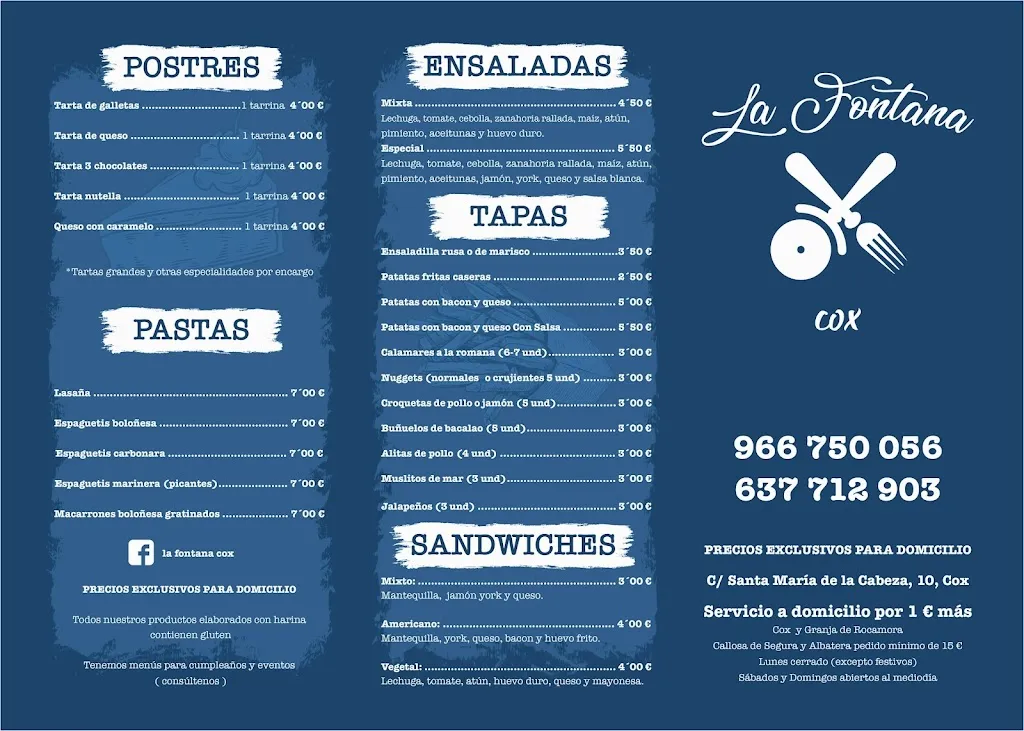 Menu_Pizzeria La Fontana Cox_Cox_image_2