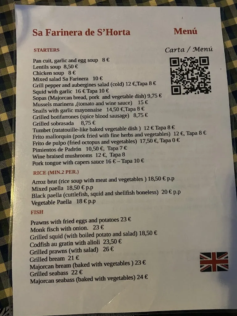 Menü_Sa Farinera Bar Restaurant_Felanitx_Bild_4