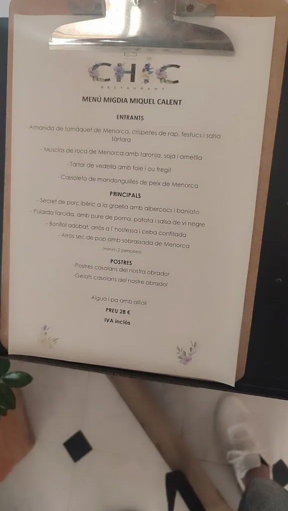 Menu_RESTAURANTE ES CHIC_Migjorn Gran Es_image_1
