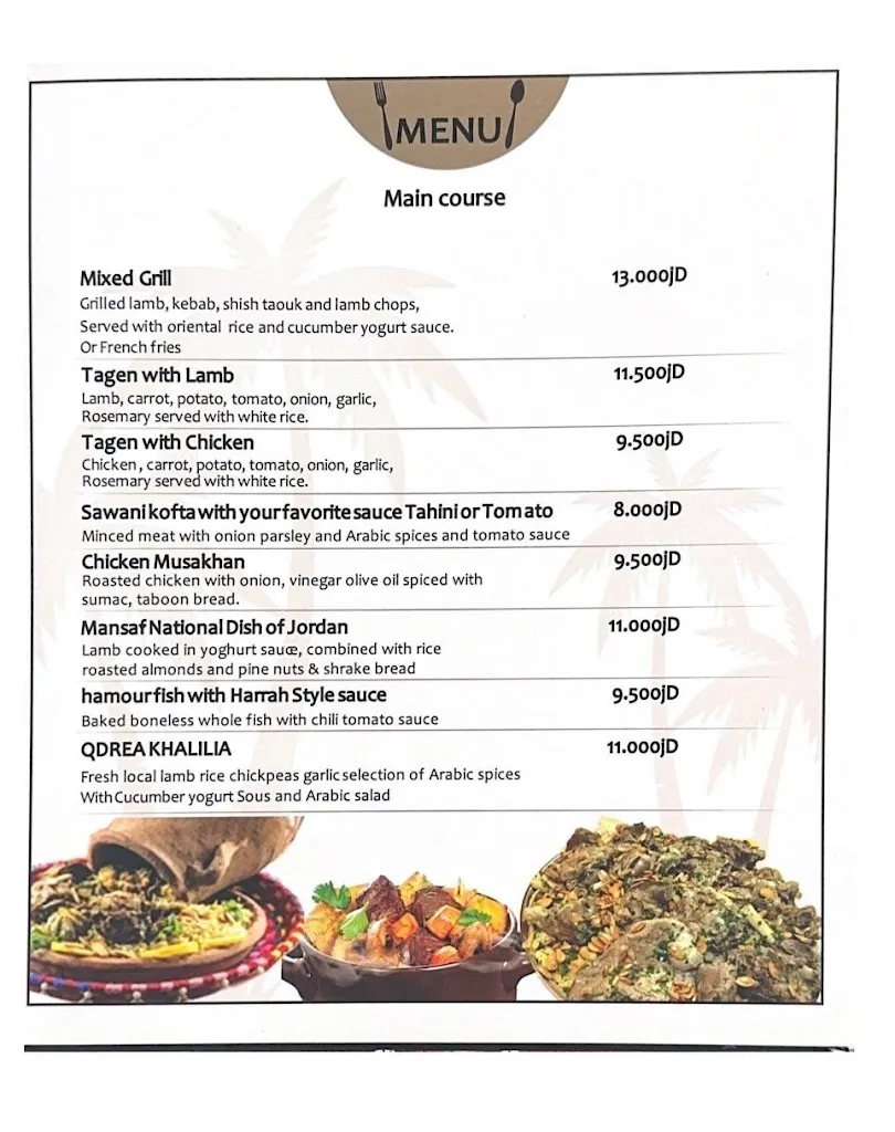 Menu_Palm Court Restaurant & Cafe_Petra_image_1