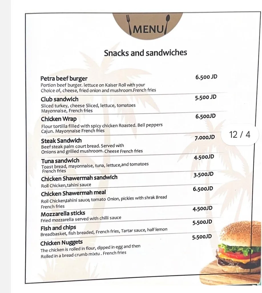 Menu_Palm Court Restaurant & Cafe_Petra_image_4