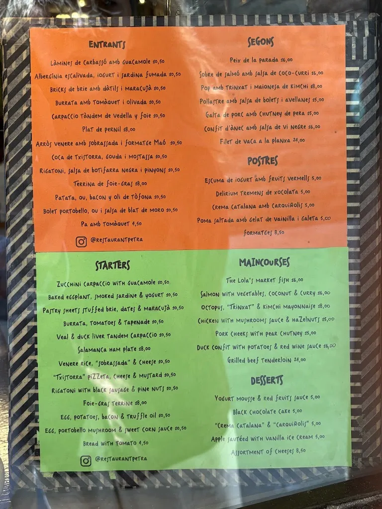 Menu_Restaurant Petra_Petra_image_1