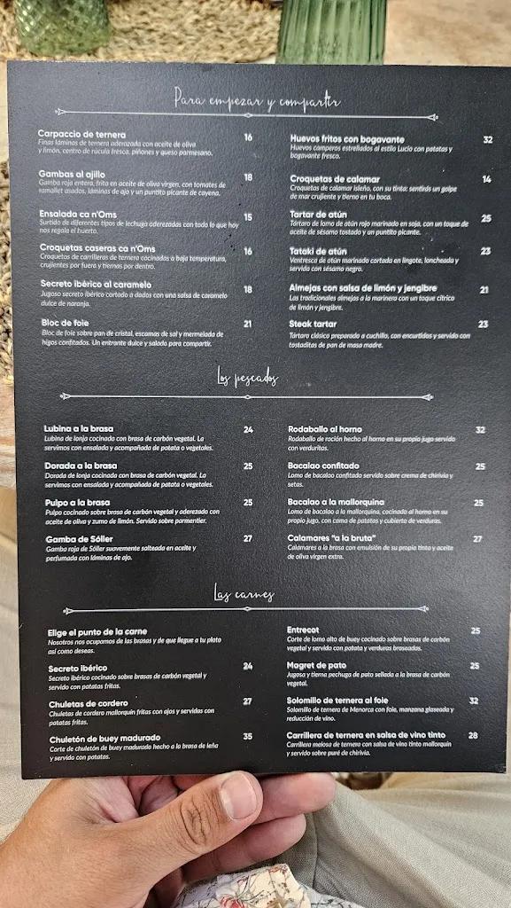 Menu_Restaurant Ca n'Oms_Petra_image_4