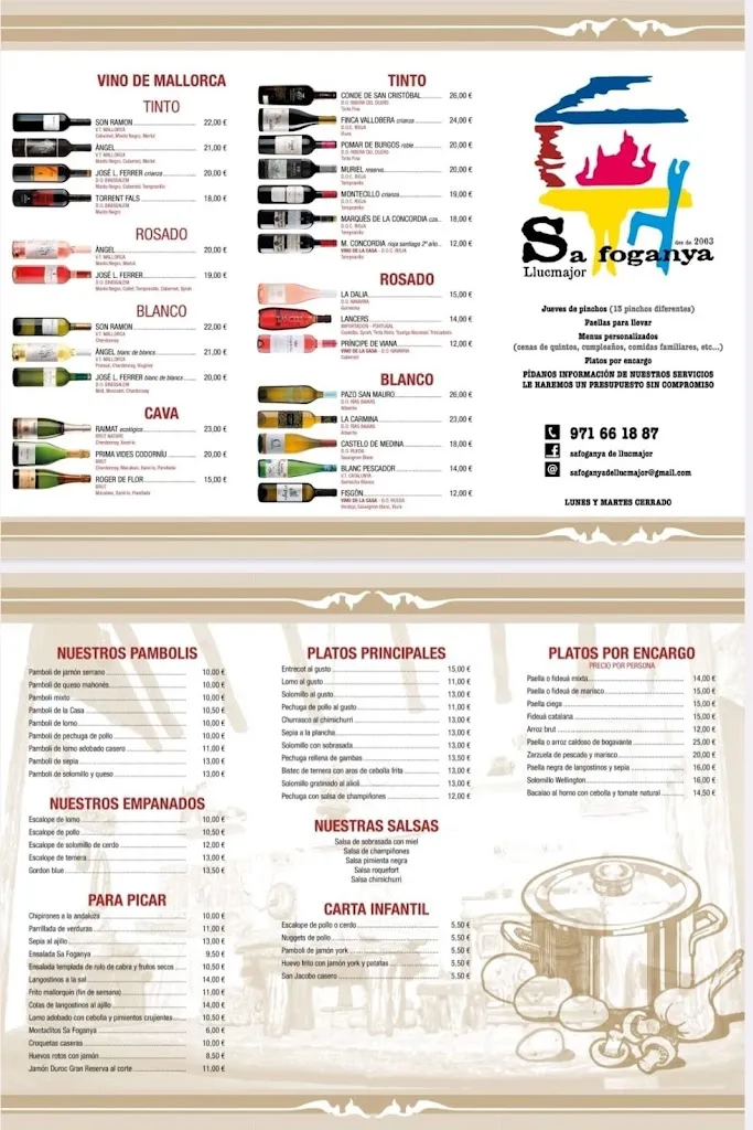 Menu_SA FOGANYA DE LLUCMAJOR_Llucmajor_image_1