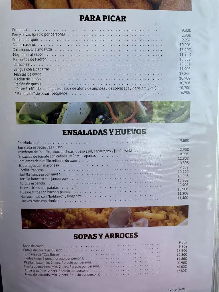 Menu_Cas Busso_Llucmajor_immagine_2