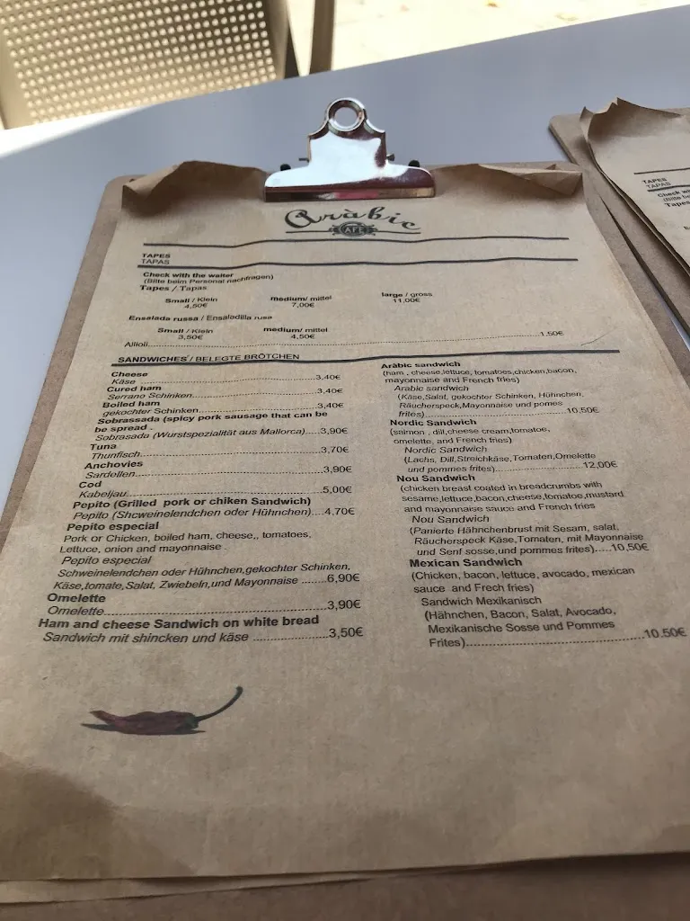 Menu_Cafè Arabic_Llucmajor_image_3