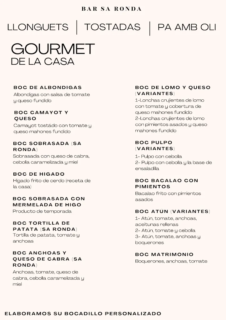 Menu_BAR SA RONDA _Llucmajor_image_1