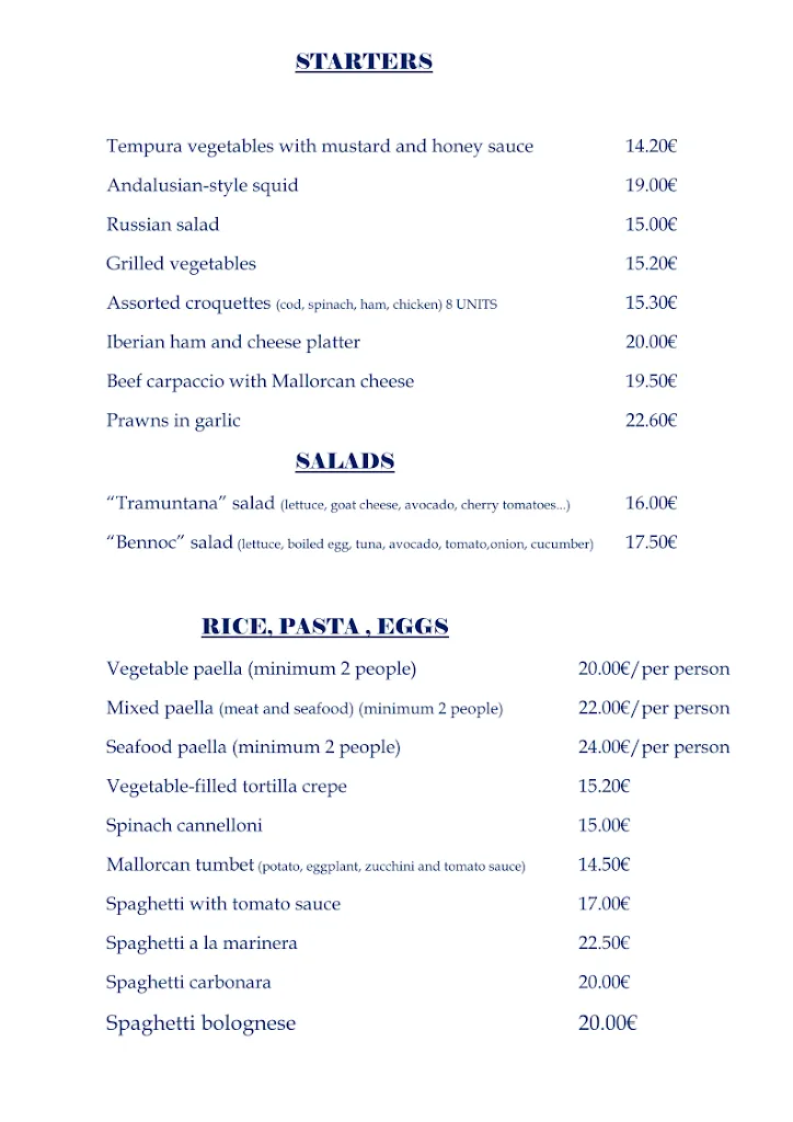 Menu_BENNOC RESTAURANT_Llucmajor_image_2