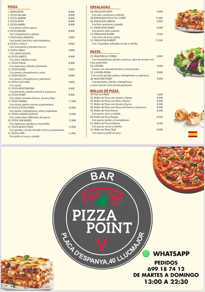 Menu_PIZZA POINT_Llucmajor_image_1
