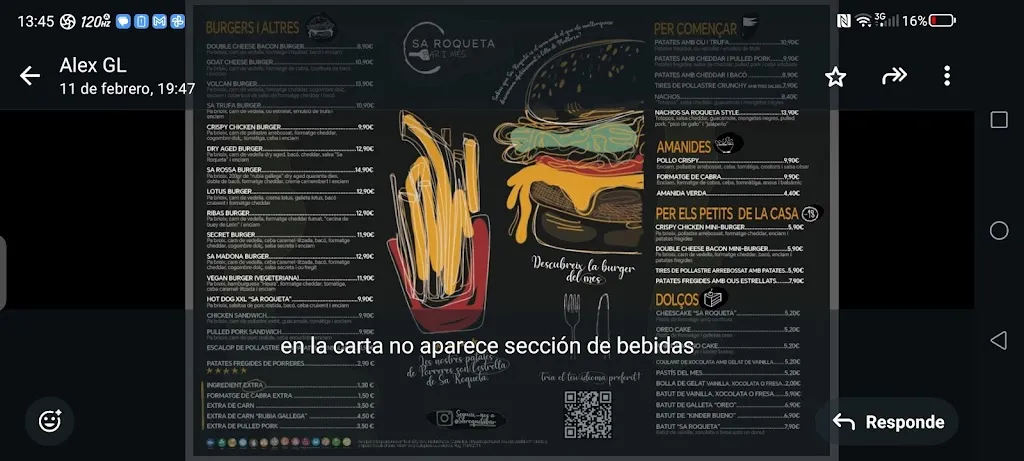 Menü_Sa Roqueta_Porreres_Bild_2