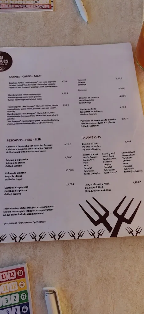 Menu_Bar Restaurant Ses Forques_Porreres_image_1