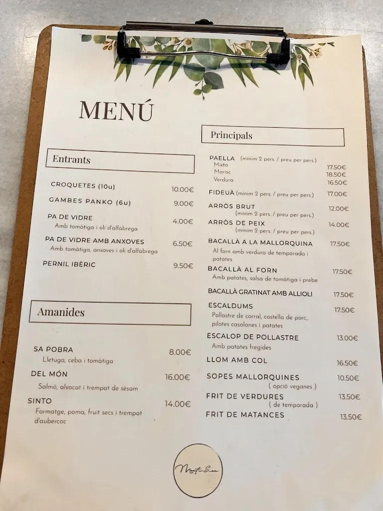 Menu_Restaurant Montision_Porreres_image_1