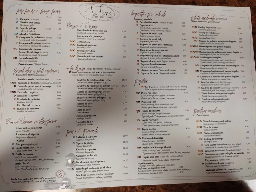 Menu_Bar Restaurant Sa Fona_Pobla Sa_image_1