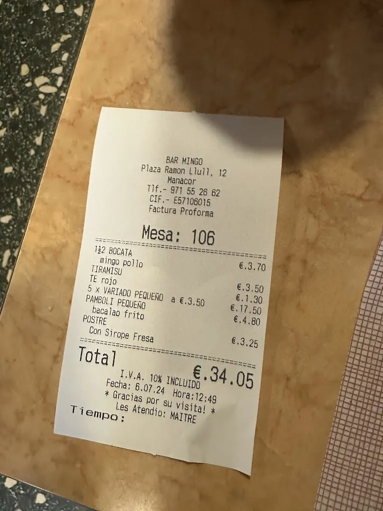 Yun Jiang_Bar Mingo_Manacor_review