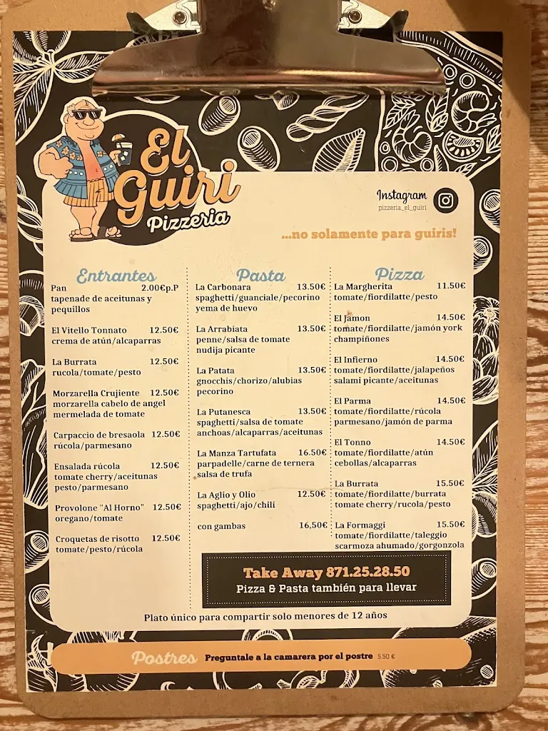 Menu_Pizzeria El Guiri_Manacor_immagine_1