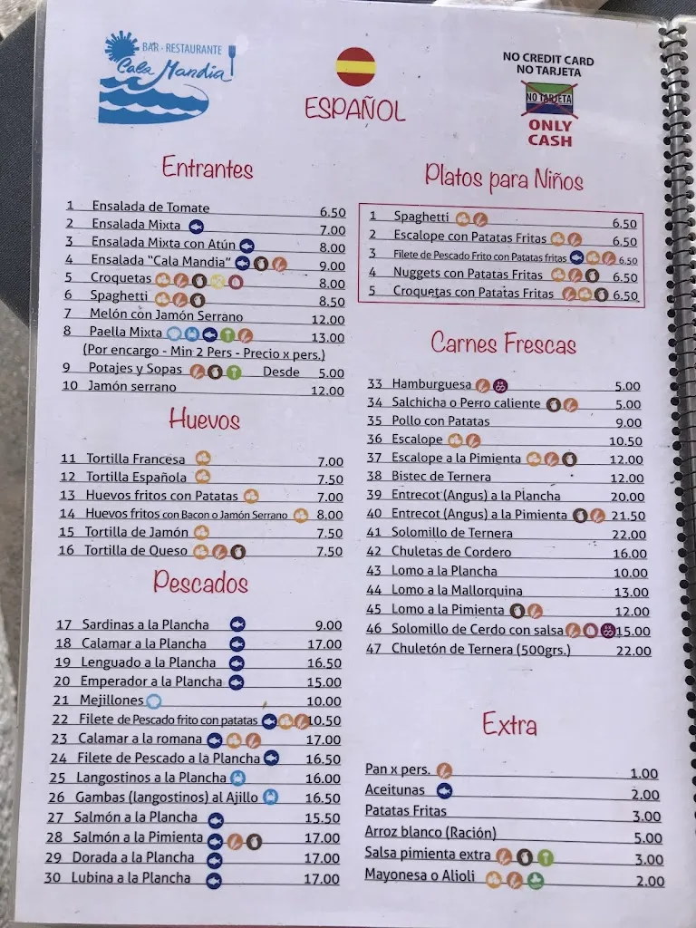 Menu_Restaurant Cala Mandia_Manacor_image_1