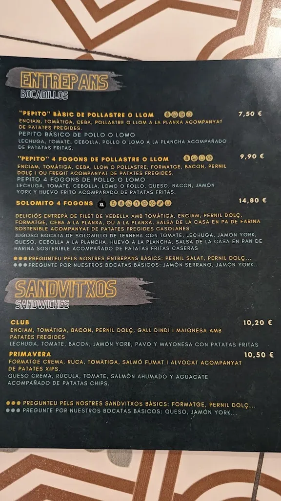 Menu_4 Fogons - Club Tennis Manacor_Manacor_image_1