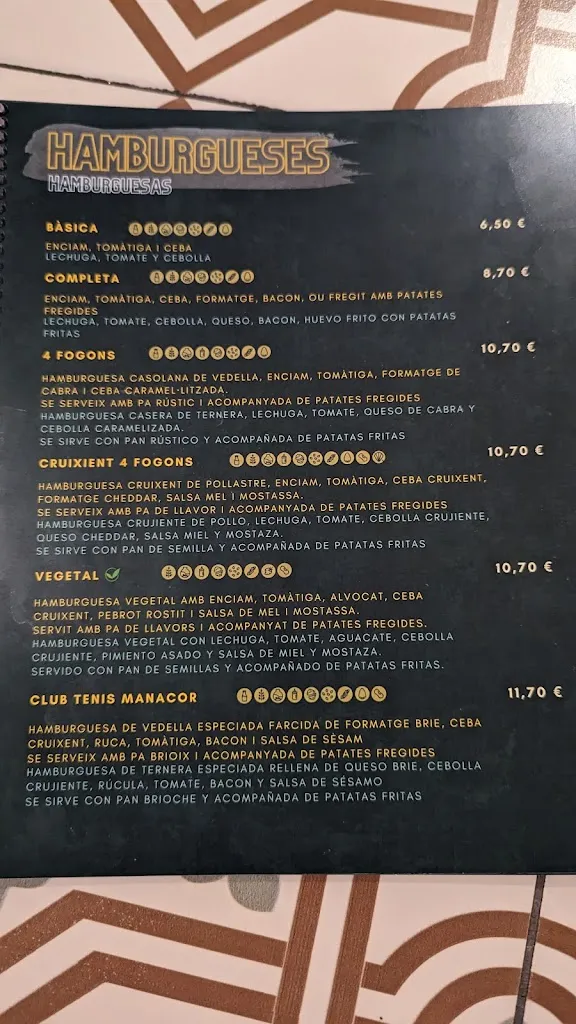 Menu_4 Fogons - Club Tennis Manacor_Manacor_image_3