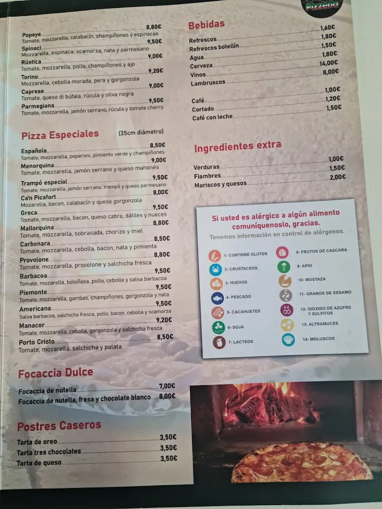 Menu_La 12 pizzería_Manacor_immagine_1