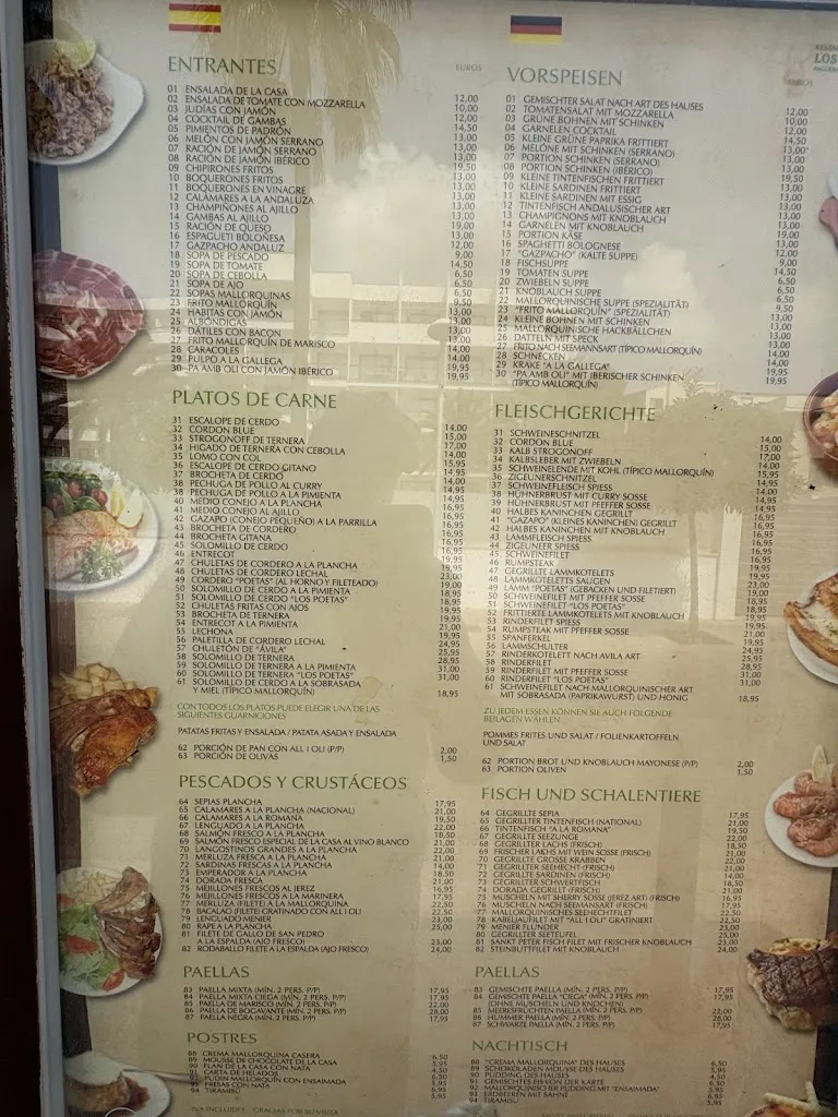 Menu_Los Poetas Andaluces_Peguera_image_1