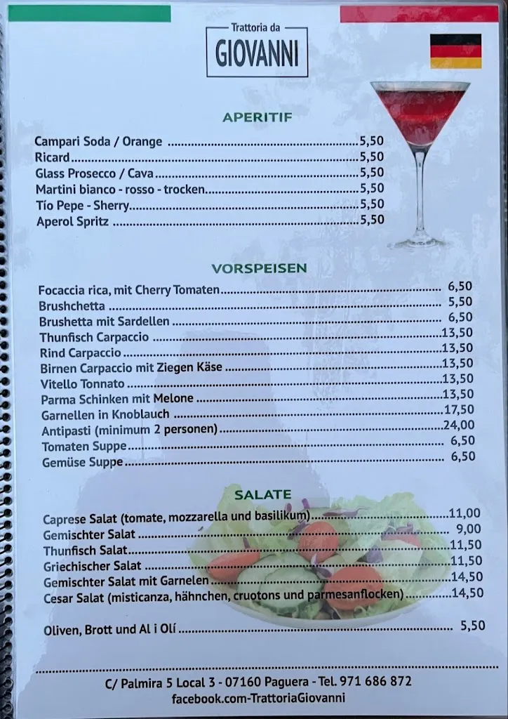 Menu_Trattoria da giovanni_Peguera_image_1