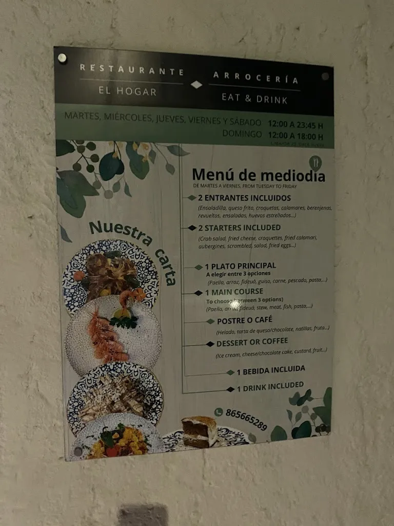 Menu_Restaurante|Arrocería El Hogar - Eat & Drink_Daya Nueva_image_3