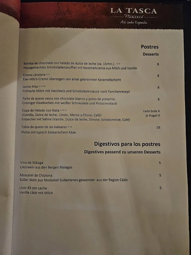 Menu_La Tasca Flamenca Bar de Tapas & Restaurant Mallorca_Peguera_image_1