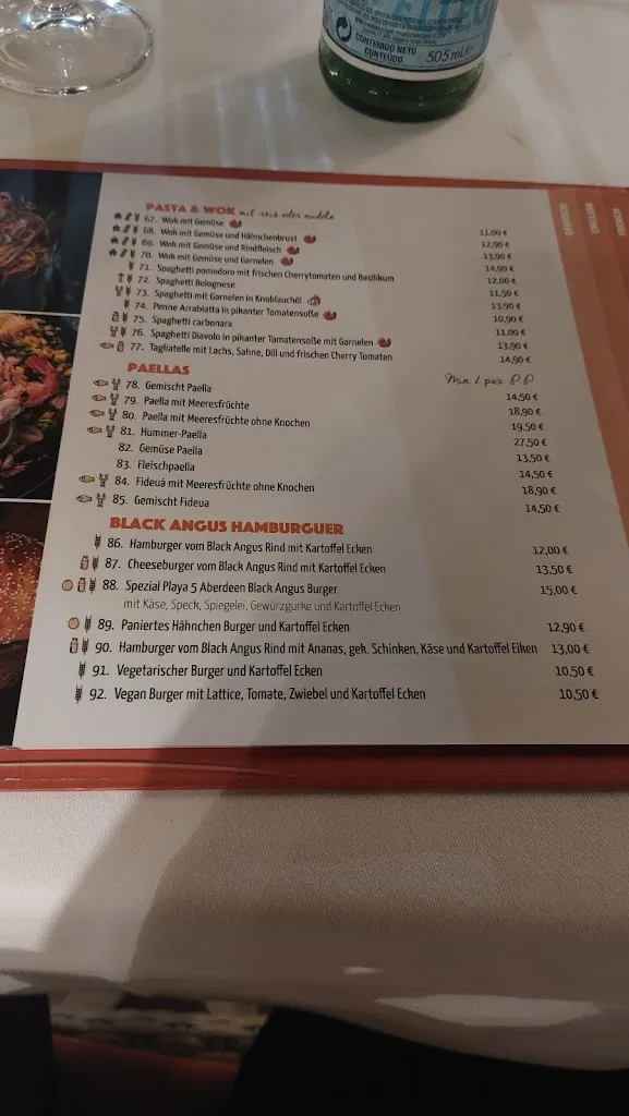 Menu_Playa 5 Restaurante. Snacks & Food - Cocktail Lounge_Peguera_image_4