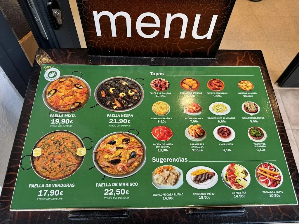 Menu_Restaurante de Tapas & Paellas Casa Rufino_s'Arenal_image_1